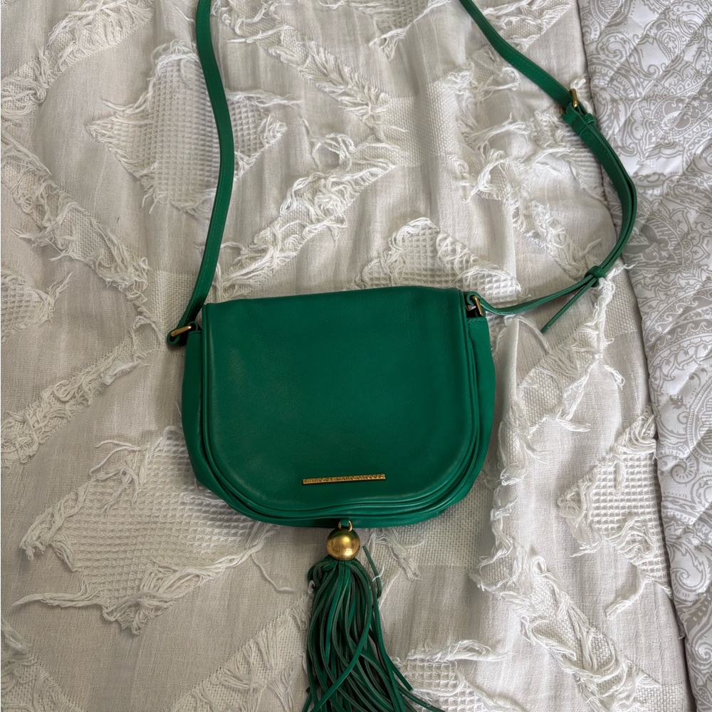 Marc by Marc Jacobs Emerald Green Leather Bag with Tassel